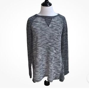 Calvin Klein Performance Women's Knit Sweater Size Large Gray Side Slits